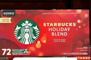 Starbucks Limited Edition Holiday Blend K-Cup Pods 72 Stück 9/2026 NEU - Bild 1 von 4