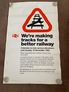 Better tracks bet. Havant und Chichester. Original Eisenbahn Poster. - Bild 1 von 3