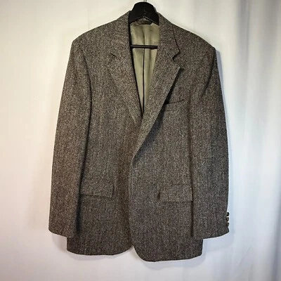 Blazer Austin-Hill LTD Village Toggery Harris Tweed Lana Escocesa Academia Foto 1 de 4