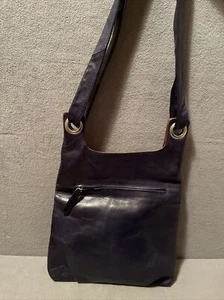 Saccoo Amsterdam Navy Blue Genuine Leather Shoulder Handbag - Picture 1 of 11