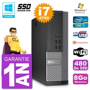 PC Dell 7020 SFF Intel I7-4790 RAM 8GB SSD 480GB DVD Brenner Wifi W7 - Bild 1 von 4