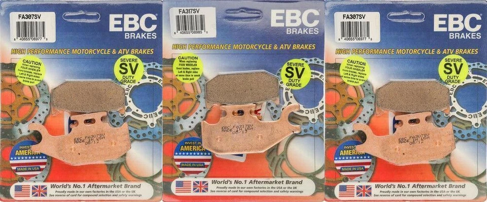 EBC severe duty front & rear brake pads kit fits most 03-12 Can-Am Outlander - Image 1 of 1