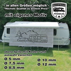 Caravan, Camping Trolley, Motorhome Awnings Banner with your own motif - Picture 1 of 21