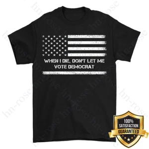 Pro America, Anything but Democrat, Republican Patriot, USA Flag Funny T-Shirt - Picture 1 of 4