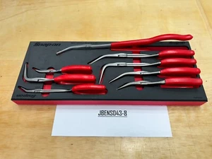 Snap-on Tools USA NEW RED 8pc Master Bent Needle Nose Pliers Foam Set PLBN800FR - Picture 1 of 9