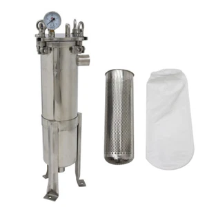 #4 Bag Filter Housing 1in NPT In/Out Flat Plate Lid Nib Stainless Steel 120 Psi - Picture 1 of 24