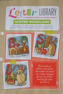 Gráfico de punto de cruz solamente - Escenas de animales del bosque alfabeto y biblioteca de números - Imagen 1 de 5