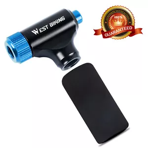 WEST BIKING Mini Fahrrad Pumpe CO2 Inflator Fahrradpumpe Ball Pumpe Blau - Bild 1 von 14