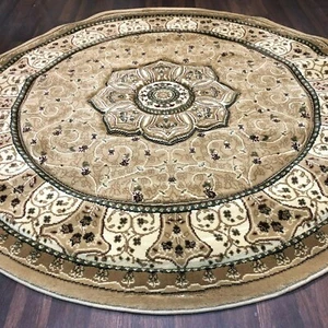 IMPRESIONANTES ALFOMBRAS CIRCULARES 150X150CM TEJIDAS ATRÁS TALLADAS A MANO BEIGE NUEVA GAMA ALFOMBRAS/ALFOMBRILLAS  - Imagen 1 de 5