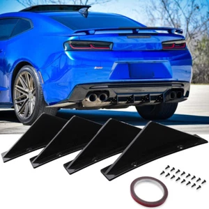 Divisor de labios difusor parachoques trasero aletas de tiburón brillantes para Chevrolet Cruze 2010-19 - Imagen 1 de 12