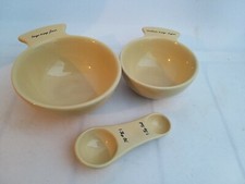 Measuring Bowls Scoups Spoon Set x 3 Home Kitchen Cooking Baking Flour Sugar