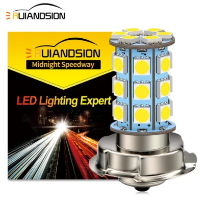 1PC 6000K 6V P26S 5050 27 LED Lampada del faro del ciclomotore della moto Bianco - Immagine 1 di 4