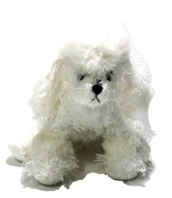 Ganz Webkinz Poodle Puppy Dog White No Code Plush Beanie Stuffed Animal Toy 9" - Image 1 of 4