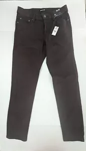 Pantalones de mezclilla Express Hyper elásticos calce ajustado para hombre 5 bolsillos marrón talla 29W 30L nuevos con etiquetas - Imagen 1 de 9