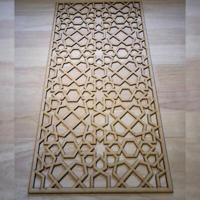 Geometric Arabic Decorative Screen Radiator Cabinet Panel Wall Art MDF 0105 - Image 1 of 4