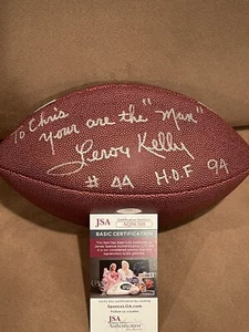 Leroy Kelly Signed Full Size Football, JSA, To Chris You Are The Man - Picture 1 of 3