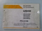 Suzuki Genuine Used Motorcycle Parts List Address110 Edition 5 Cf11a 9338