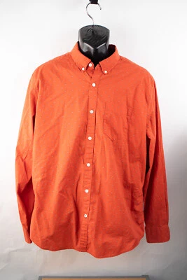 Camisa American Eagle Outfitters Calce Clásico Para Hombre XL Manga Larga Botón Naranja Foto 1 de 4