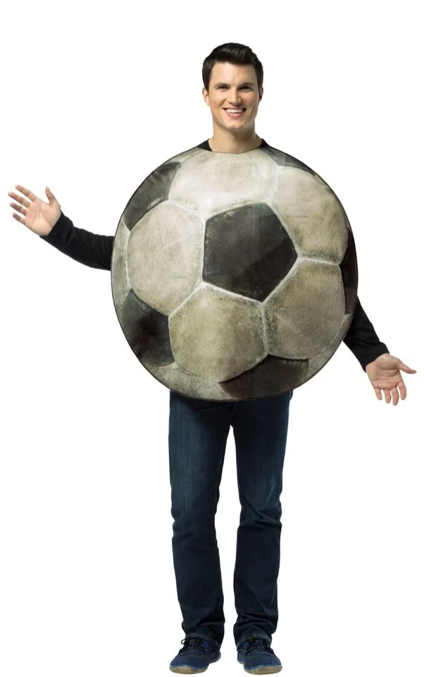 Disfraz de balón de fútbol real para adultos deportes de Halloween (BB) Foto 1 de 1