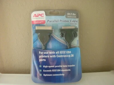 APC LEGENDARY RELIABILITY PARALLEL PRINTER CABLE 6FT. DB25 C36 FOR ALL IEEE1284 - Image 1 of 2