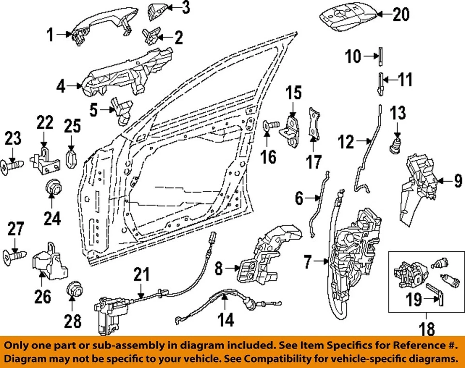 Cerradura puerta delantera MERCEDES OEM 19-23 AMG GT 43 herrajes-bisagra inferior 2137201110 Foto 1 de 1