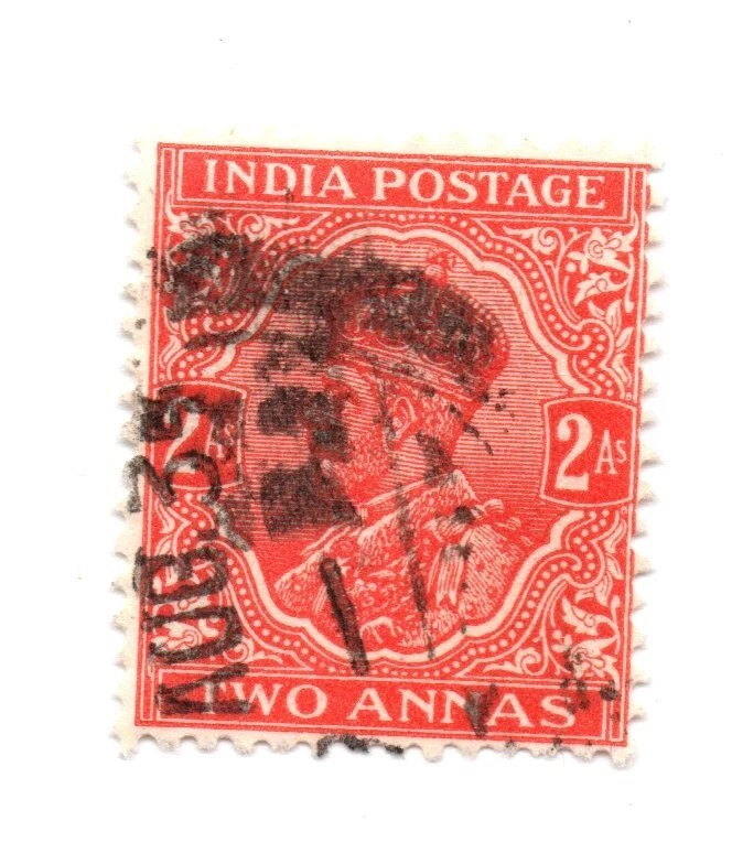 India 1932 Rey Jorge V YT: 111A 2A Estampilla Usada Bermilion Foto 1 de 1