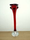 Seda Cristal Sweden Kristall Glas Sammler Blumen Vase Rot Bubbles 28,5cm