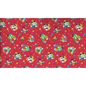 Hallmark Wrapping Paper Christmas Disney Mickey Mouse and Friends Red 25 sq ft - Picture 1 of 4