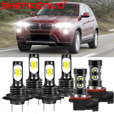 Faro LED blanco alto y bajo para BMW X3 2004 2005-2014 6000K + bombillas antiniebla Foto 1 de 4