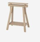 Mittback TRESTLE TABLE Adjustable Height Wooden Stand Leg + Shelf Birch / White