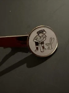 Golfing Tie Clip Cartoon Man And Bunny, Pioneer, Vintage - Picture 1 of 5