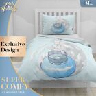 Mouse Space Jump Kids Cartoon Blue Duvet Cover King Bed Single Double Queen