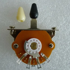 Interruptor de palanca de hoja de 5 vías con perno crema/negro para guitarra Strat envío en EE. UU. - Imagen 1 de 6
