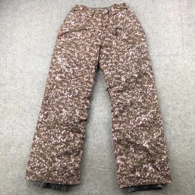 Pantalones Salomon Mujer Pequeños Marrón Rosa Camuflaje ClimaPRO 10k Esquí Snowboard Aislados Foto 1 de 4