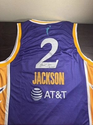 Rickea Jackson Signed Autographed Los Angeles Sparks Jersey Inscription  - Image 1 of 3