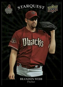 2009 Upper Deck #SQ-28 Brandon Webb StarQuest Blue Uncommon - Picture 1 of 2