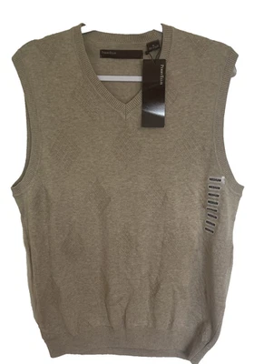 Men's golf Vest M Beige Golf Casual DadCore Sandbar Heather Fall Winter Clothes - Image 1 of 4