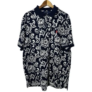 Polo Ralph Lauren uomo maglia vestibilità classica floreale francese blu navy polo taglia XL - Foto 1 di 6