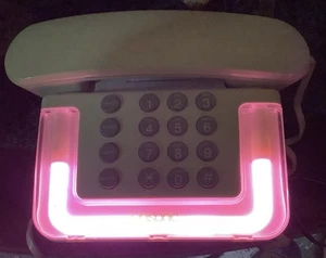 Vintage Unisonic 80s-90s Telephone 9550 Large Print Push Button NEON PINK LIGHT - Picture 1 of 9