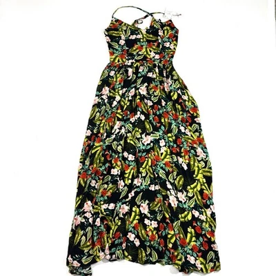 New Jessica Simpson Clia Criss Cross Back Maxi Dress Size Medium Wildflower - Image 1 of 4