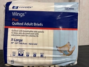 Covidien Wings Plus Quilted Adult Briefs X-Large Pack Of 15 - Picture 1 of 2