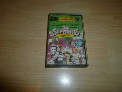 Musik Kassette MC - 24 Superhits der 50er Jahre - 50s Sampler Oldies Compilation - Bild 1 von 2