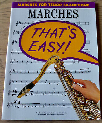 That's Easy Marches For Tenor Saxophone Sheet Music Book 1994 Classical