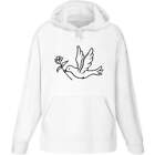 'Flying Dove With Flower' Adult Hoodie / Hooded Sweater (Ho011043)