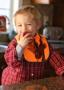 REALTREE BLAZE ORANGE CAMOUFLAGE CAMO BABY BIB SET, INFANT BOY - 2 PACK HUNTERS - Picture 1 of 2