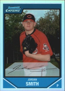 2007 Bowman Chrome Prospects Refractors Baseball Card #BC192 Jordan Smith /500