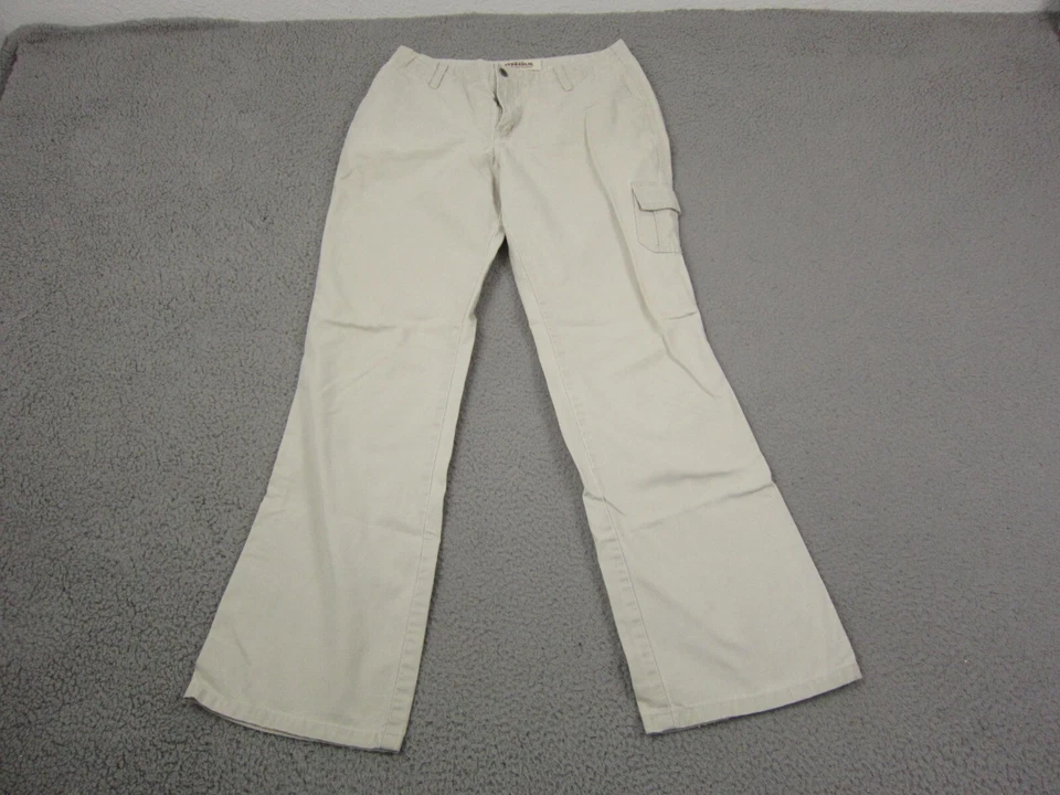 Pantalones hidráulicos vintage para mujer 5/6 beige pantalones cargo bolsillo utilitario pierna ancha Foto 1 de 4