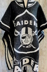 Raiders Football Team Poncho Handmade Sarape Jorongo - Bild 1 von 7