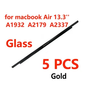 5pc for MacBook Air 13.3'' A2179 LCD Front Glass Bezel Cover Logo Strips Gold - Afbeelding 1 van 5