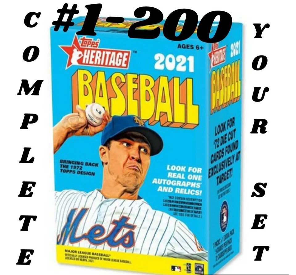 2021 Topps Heritage Baseball Cards - Complete Your Set Pick From List #1-200 - Image 1 of 1